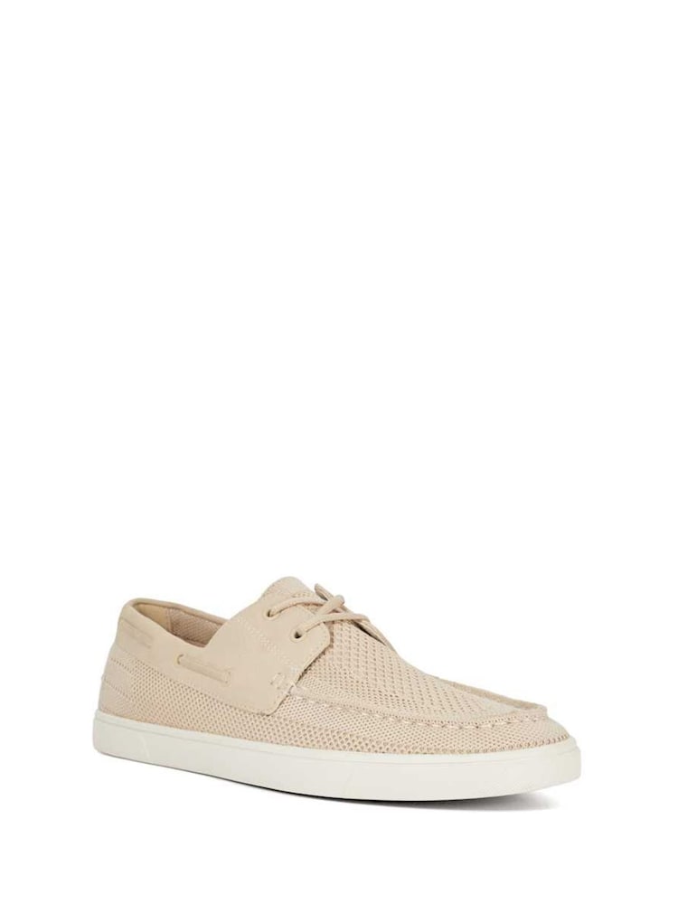Dune London Cream Blaizerss Knit Boat Shoes - Image 3 of 6