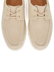 Dune London Cream Blaizerss Knit Boat Shoes - Image 6 of 6
