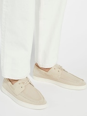 Dune London Cream Blaizerss Knit Boat Shoes - Image 9 of 13