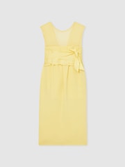 Reiss Lemon Liliana Atelier Ribbon-Tie Corset Shift Dress - Image 2 of 6