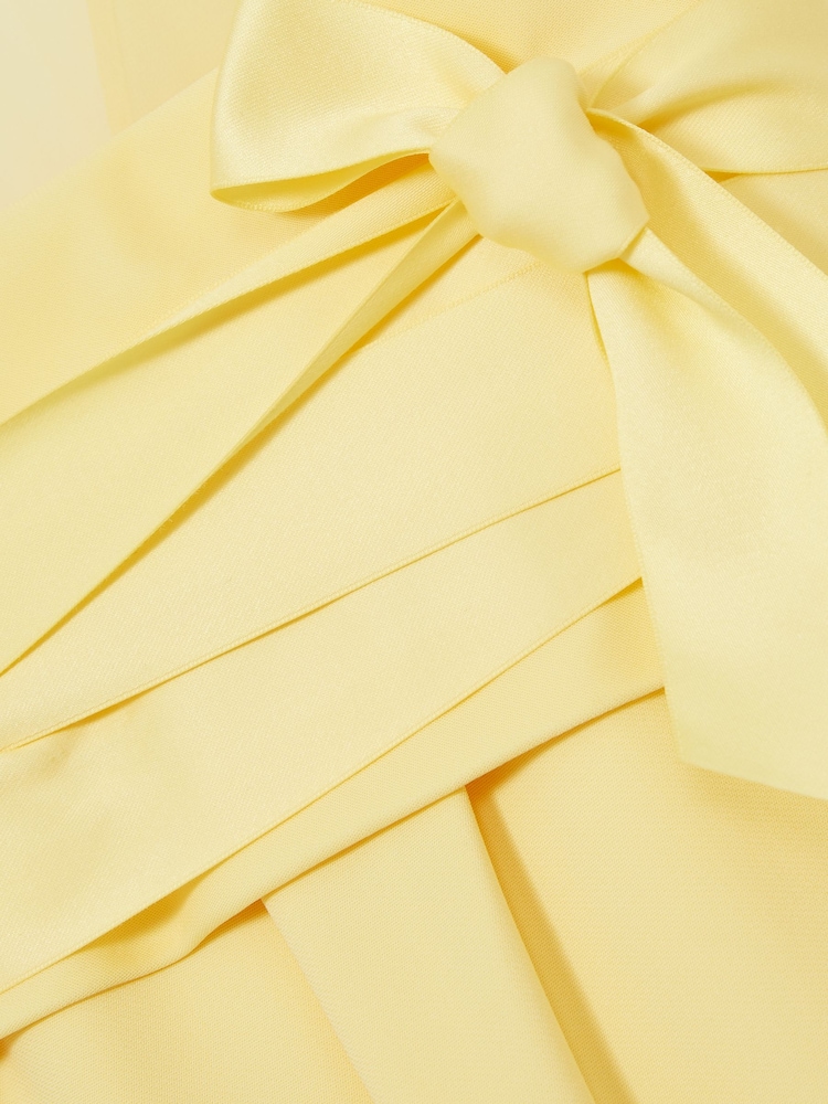 Reiss Lemon Liliana Atelier Ribbon-Tie Corset Shift Dress - Image 6 of 6