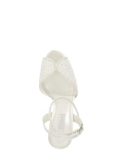 Dune London White Musing Bridal Pearl Mesh Heels - Image 3 of 5
