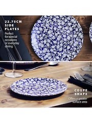 Wade Set of 4 Blue Eton Side Plates with Strawberry Design - Image 3 of 10