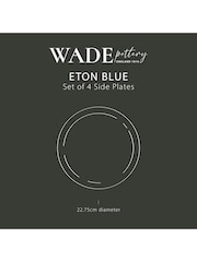 Wade Set of 4 Blue Eton Side Plates with Strawberry Design - Image 8 of 10
