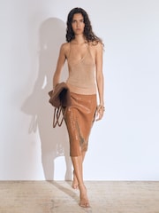 Tan - Reiss Raye Atelier – Rock mit Laserschnittdesign - Bild 1 von 4