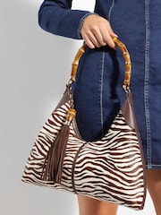 Dune London Animal Dickenson Bamboo Handle Shoulder Bag - Image 1 of 5