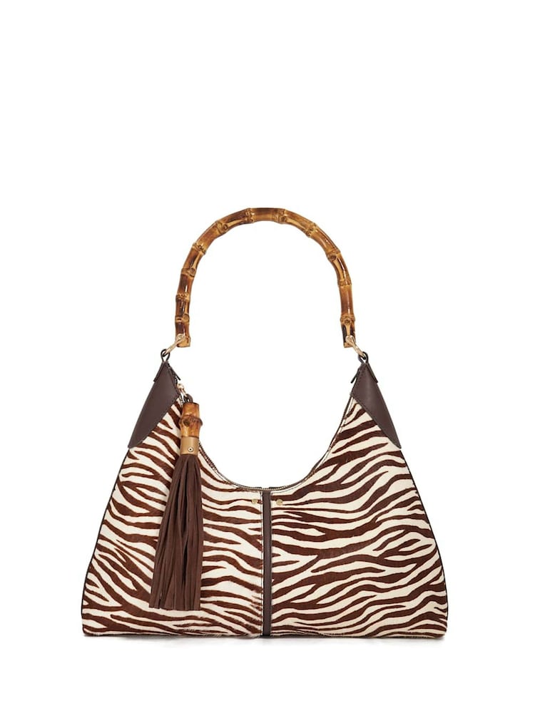 Dune London Animal Dickenson Wooden Handle Shoulder Bag - Image 2 of 5 Dune London Animal Dickenson Wooden Handle Shoulder Bag - Image 2 of 5