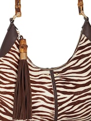 Dune London Animal Dickenson Bamboo Handle Shoulder Bag - Image 4 of 5