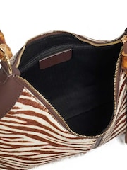 Dune London Animal Dickenson Bamboo Handle Shoulder Bag - Image 5 of 5