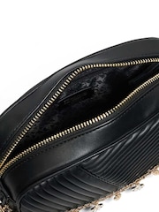 Dune London Black Chancery Small Plisse Premium Cross-Body Bag - Image 3 of 5