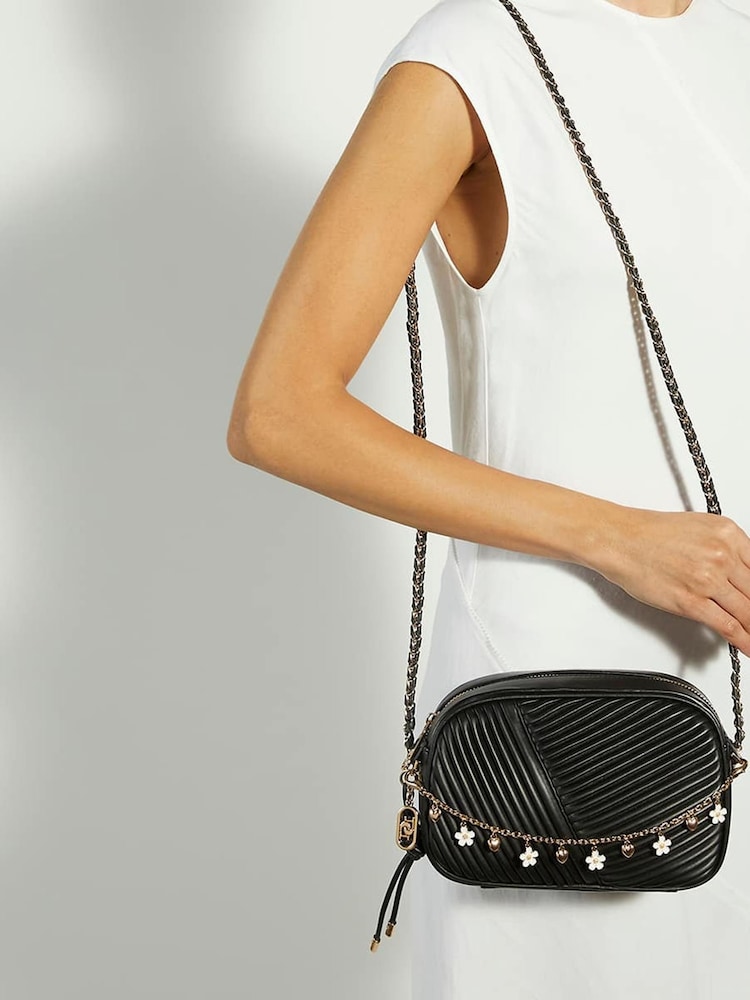 Dune London Black Chancery Small Plisse Premium Cross-Body Bag - Image 5 of 5