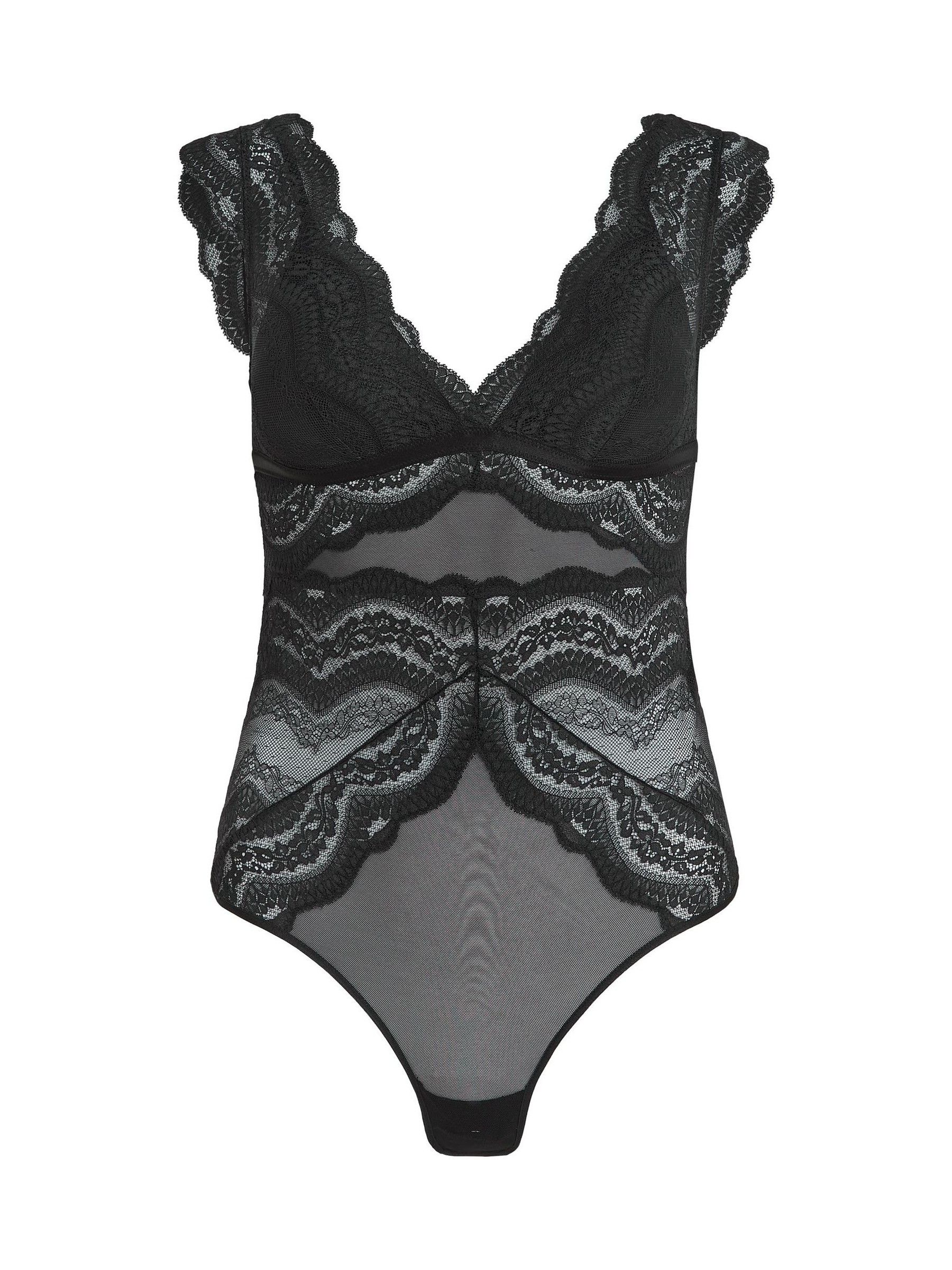 Body Dentelle Hunkemöller Rose Black – Taille S – Noir – Neuf Lavé