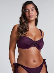 Hunkemoller Purple Costa Bikini Top - Image 1 of 5
