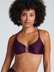 Hunkemöller Purple Costa Bikini Crop Top - Image 1 of 5