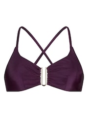 Hunkemöller Purple Costa Bikini Crop Top - Image 4 of 5