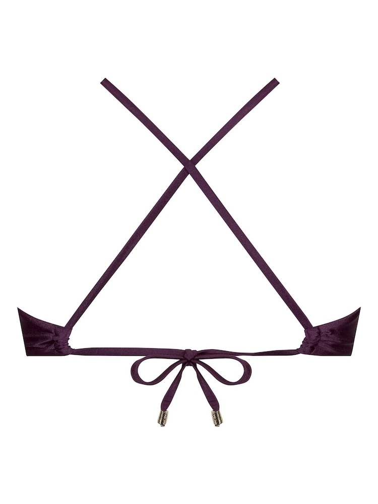 Hunkemöller Purple Costa Bikini Crop Top - Image 5 of 5