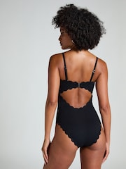 Hunkemöller Shaping Bandeau Scallop Black Swimsuit - Image 3 of 5