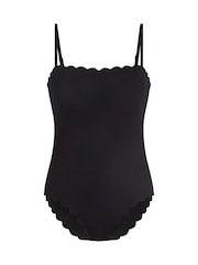 Hunkemöller Shaping Bandeau Scallop Black Swimsuit - Image 4 of 5