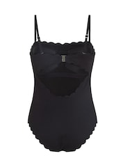 Hunkemöller Shaping Bandeau Scallop Black Swimsuit - Image 5 of 5