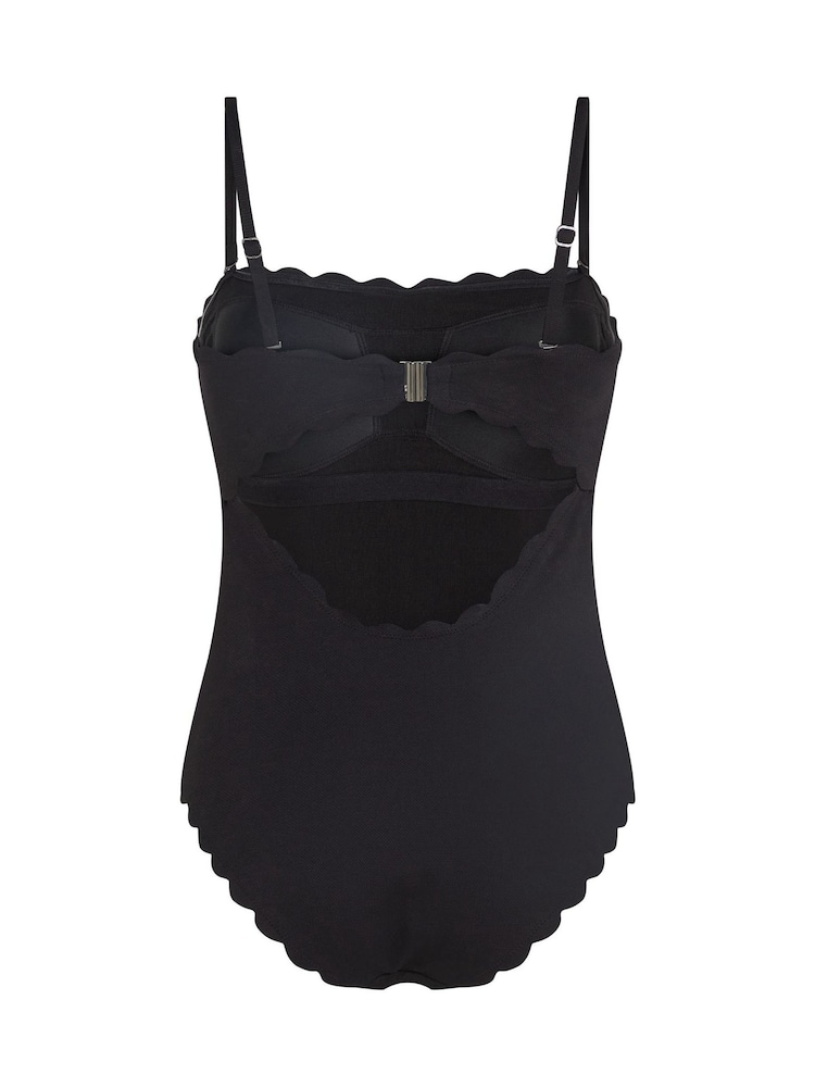 Hunkemöller Shaping Bandeau Scallop Black Swimsuit - Image 5 of 5