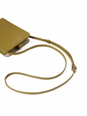 Jigsaw Green Leather Cross-Body Phone Bag - Image 4 of 8