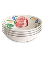 Wade Set of 4 Multi Coloured Capri Cereal Bowls with Vibrant Mediterra Coloured - Image 1 of 3