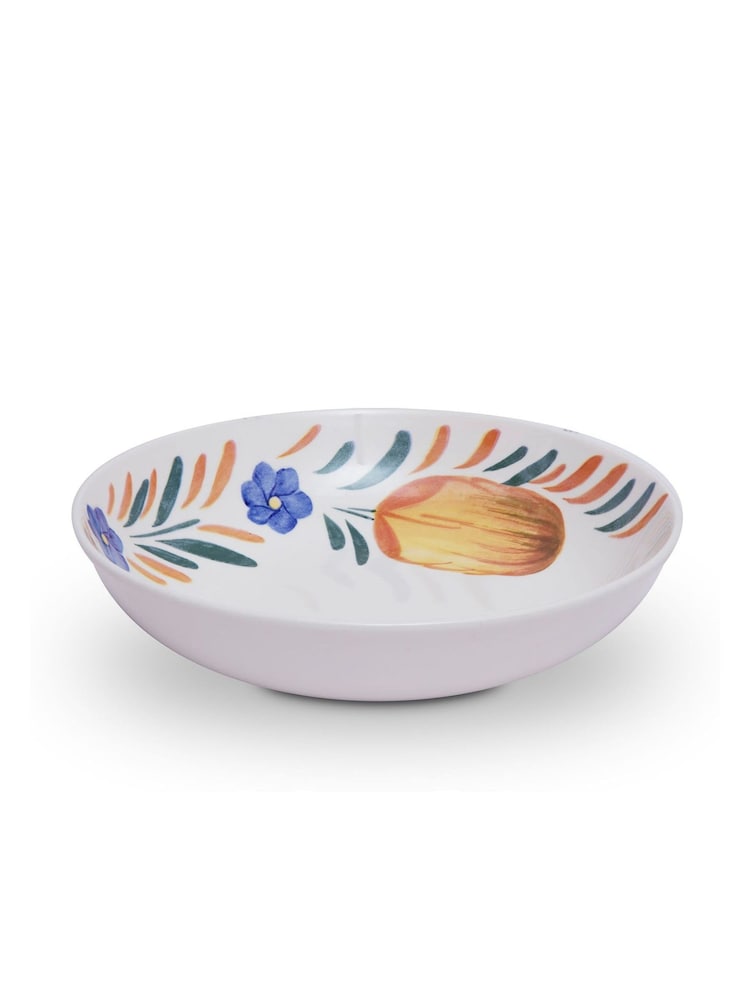 Wade Set of 4 Multi Coloured Capri Pasta Bowls with Vibrant Mediterran Coloured - Image 2 of 9