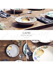 Wade Set of 4 Multi Coloured Capri Pasta Bowls with Vibrant Mediterran Coloured - Image 3 of 9