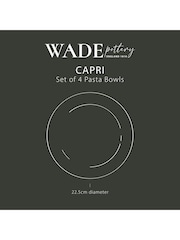 Wade Set of 4 Multi Coloured Capri Pasta Bowls with Vibrant Mediterran Coloured - Image 7 of 9