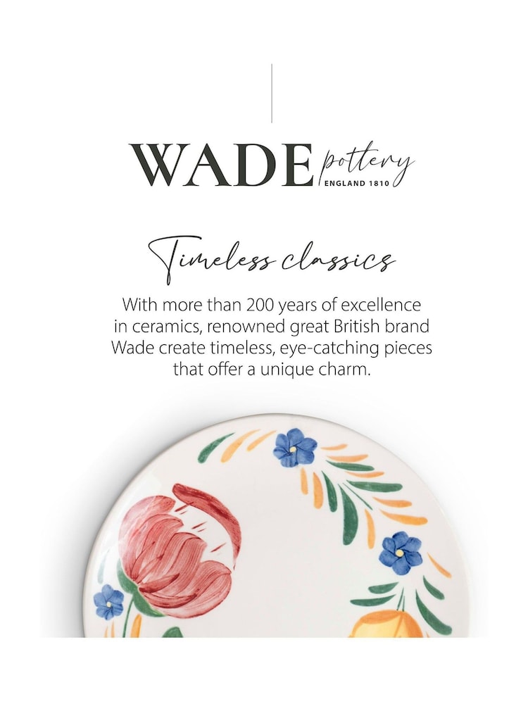 Wade Set of 4 Multi Coloured Capri Side Plates with Vibrant Mediterran Coloured - Image 3 of 3