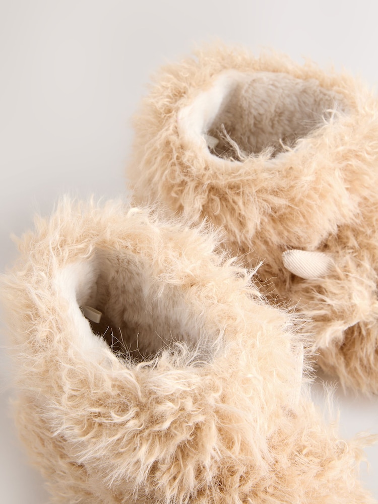 Tan Brown Hamish Cow Faux Fur Boot Slippers - Image 5 of 5