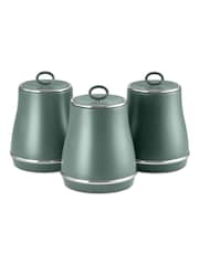 Tower Set of 3 Forest Green Renaissance Storage Canisters - Image 1 of 11