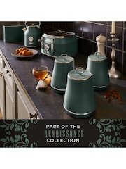 Tower Set of 3 Forest Green Renaissance Storage Canisters - Image 9 of 11
