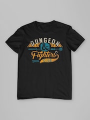 All + Every Black Mens Dungeons & Dragons Fighters Club Copy 2 T-Shirt - Image 3 of 4