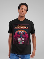 All + Every Black Mens Transformers Autobots Assemble Retrowave T-Shirt - Image 2 of 4