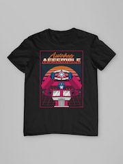 All + Every Black Mens Transformers Autobots Assemble Retrowave T-Shirt - Image 3 of 4