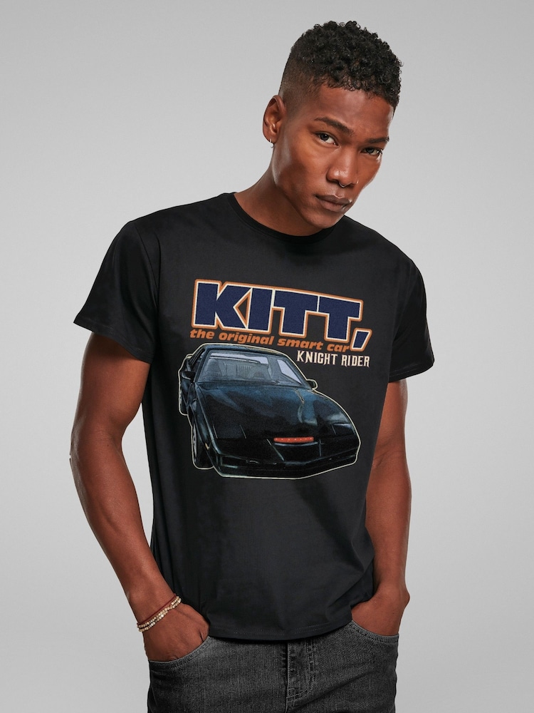 All + Every Black Mens Knight Rider KITT The Original Smart Car T-Shirt - Image 1 of 4