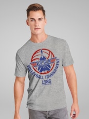 All + Every Grey Mens Top Gun Volleyball Tournament 1986 T-Shirt - Image 1 of 4