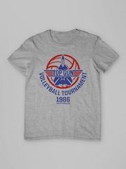 All + Every Grey Mens Top Gun Volleyball Tournament 1986 T-Shirt - Image 3 of 4
