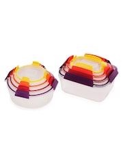 Joseph Joseph 8 Piece Multicolour Nest Lock Round & Rectangle Multi Containers sets - Image 1 of 6