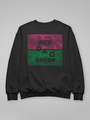 All + Every Black Mens Squid Game Red Light Green Light Scene Art Sweat Top - Image 3 of 4