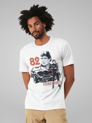 All + Every White Mens 100% Cotton Knight Rider 82 Montage T-Shirt - Image 2 of 4