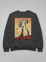 All + Every Grey Mens Transformers Decepticons Megatron Comic Sweat Top - Image 3 of 4