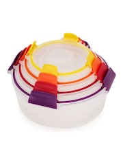 Joseph Joseph 4 Piece Multicolour Multisize Nest Lock Round Containers Set - Image 1 of 6