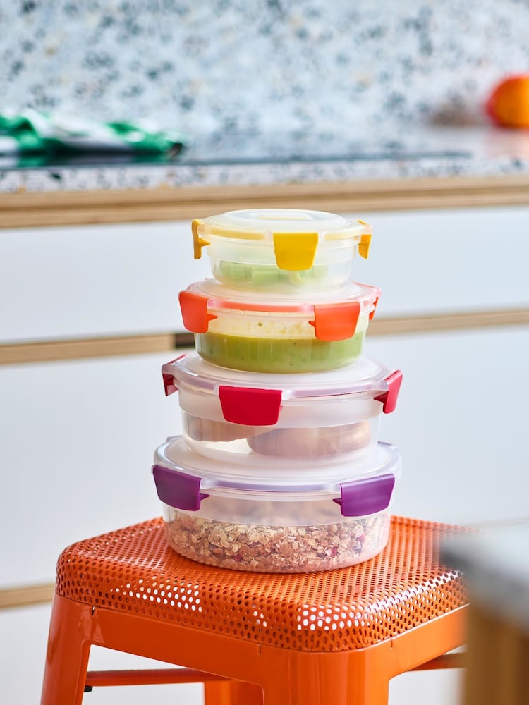 Joseph Joseph 4 Piece Multicolour Multisize Nest Lock Round Containers Set - Image 3 of 6