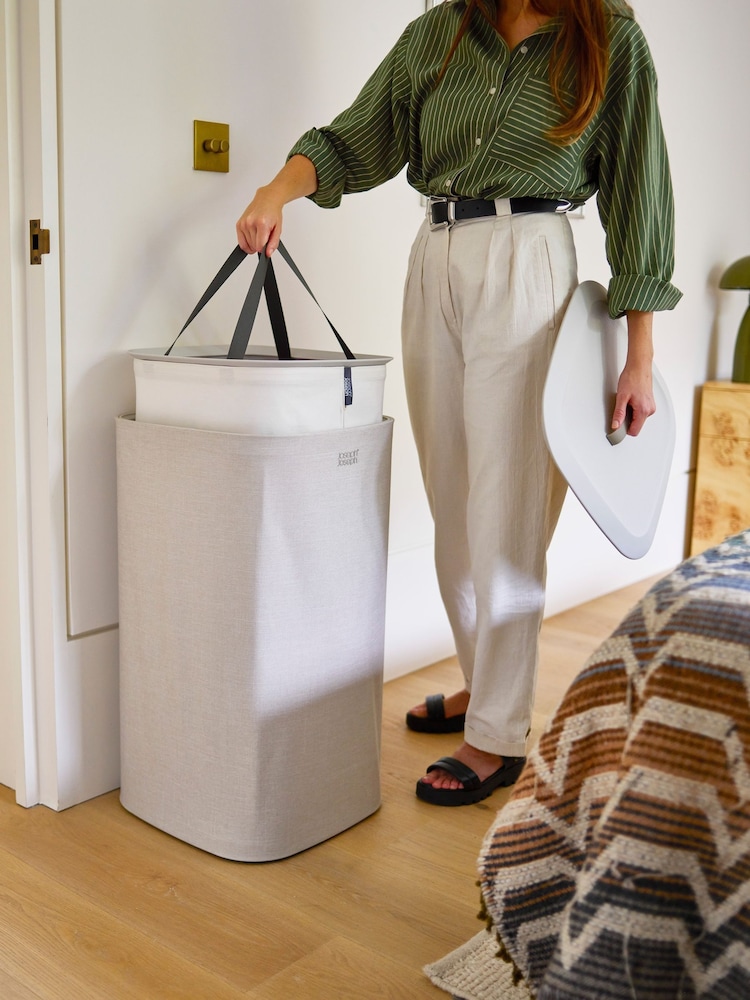 Joseph Joseph Ecru Tota One 60L Laundry Basket - Image 4 of 6