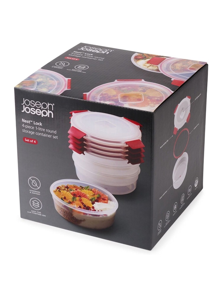 Joseph Joseph 4 Piece Nest Lock Round Container Set - Bild 5 von 5