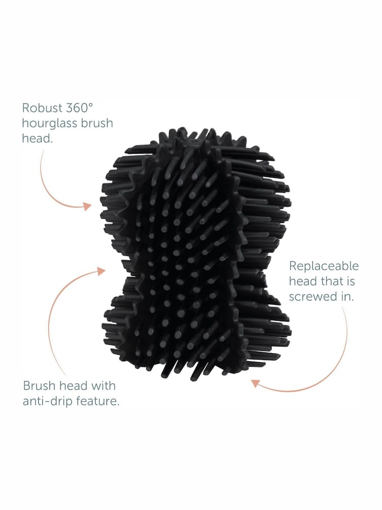 ReBorn Graphite Black Pack of 3 Replacement Toilet Brush Heads - Image 6 of 6