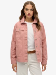 Superdry Pink Chore Jacket - Image 1 of 6