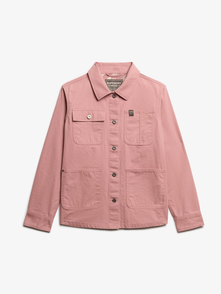 Superdry Pink Chore Jacket - Image 5 of 6